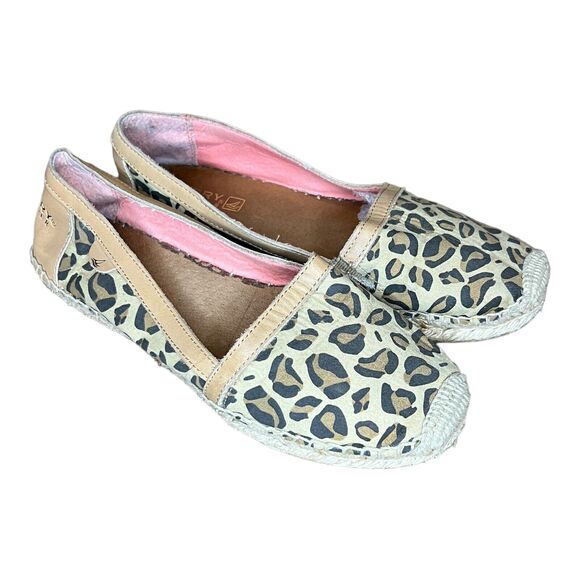 Sperry Top-Sider Women's Shoes Size 8.5 M Espadrilles Brown Cheetah Print - Picture 2 of 6